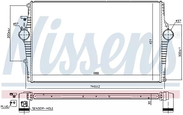 Nissens 969001 Интеркулер