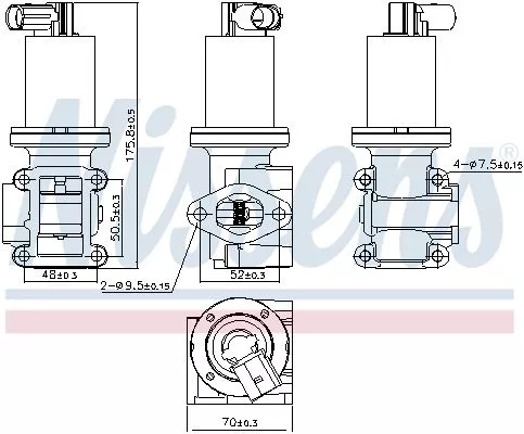 Nissens 98180 Клапан системы рециркуляции ОГ