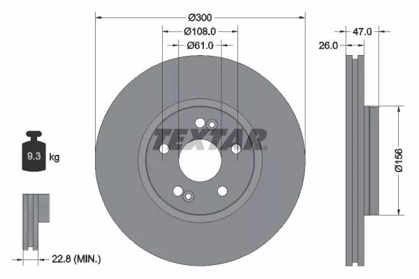 TEXTAR 92119003 Тормозные диски