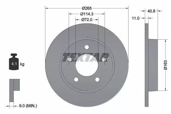 TEXTAR 92130500 Тормозные диски