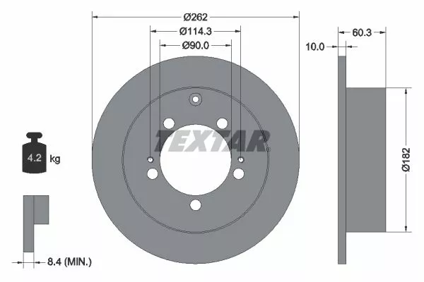 TEXTAR 92136103 Гальмівні диски