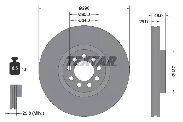 TEXTAR 92155700 Диски