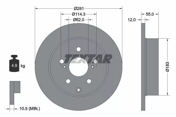 TEXTAR 92162103 Диски