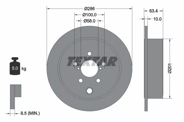 TEXTAR 92200000 Тормозные диски