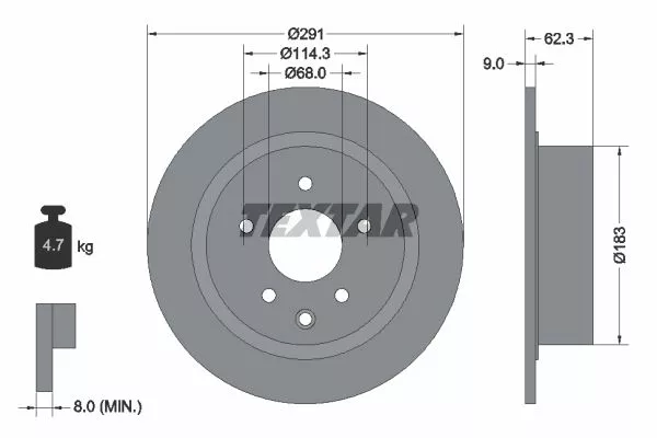 TEXTAR 92237103 Тормозные диски