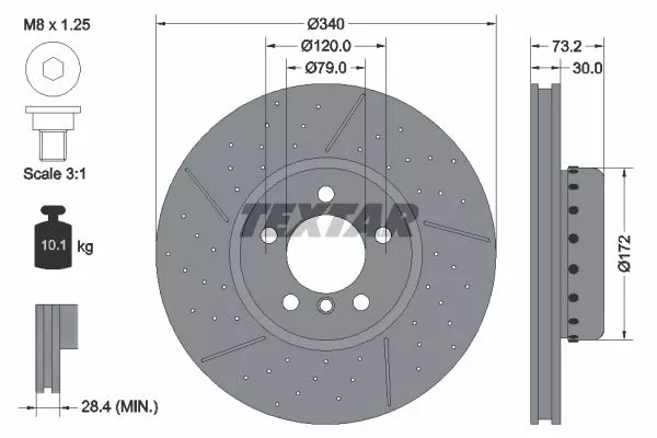 TEXTAR 92265025 Гальмівні диски