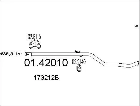 MTS 01.42010 Приймальна труба