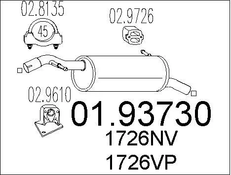 MTS 01.93730 Глушитель