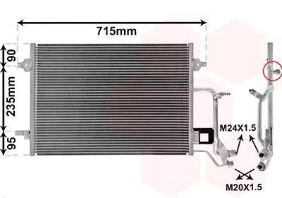 Van Wezel 03005116 Радиатор кондиционера