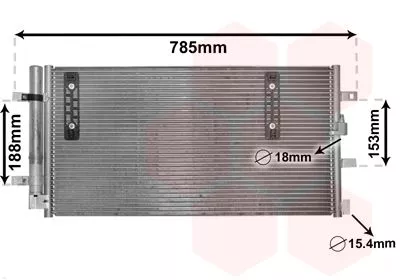 Van Wezel 03005297 Радиатор кондиционера