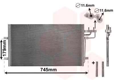 Van Wezel 18005367 Радиатор кондиционера