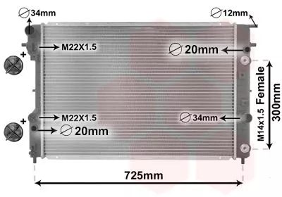 Van Wezel 37002193 Радиатор охлаждения двигателя