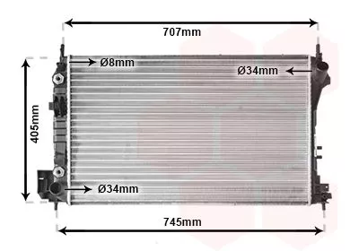 Van Wezel 37002341 Радіатор охолодження двигуна