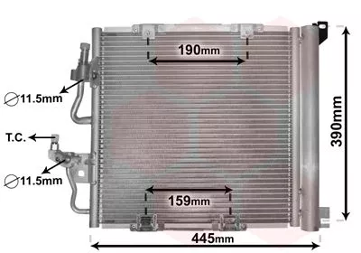 Van Wezel 37005368 Радиатор кондиционера