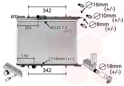 Van Wezel 40002300 Радиатор охлаждения двигателя