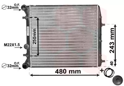 Van Wezel 76002005 Радиатор охлаждения двигателя