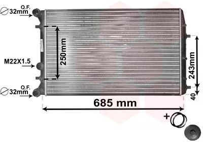 Van Wezel 76002006 Радиатор охлаждения двигателя