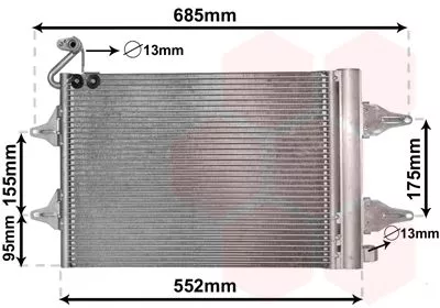 Van Wezel 76005007 Радиатор кондиционера