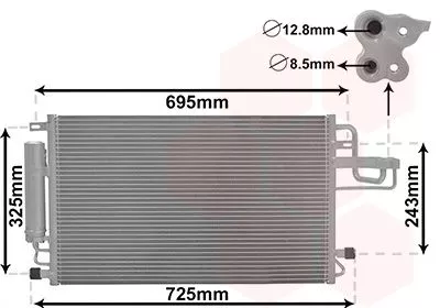 Van Wezel 82005156 Радиатор кондиционера