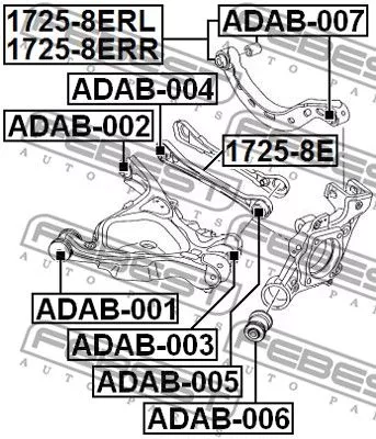 Febest ADAB-002 Сайлентблок рычага