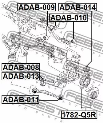 Febest ADAB-011 Сайлентблок рычага
