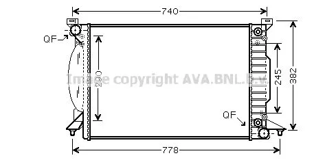 AVA QUALITY COOLING AI 2207 Радиатор охлаждения двигателя