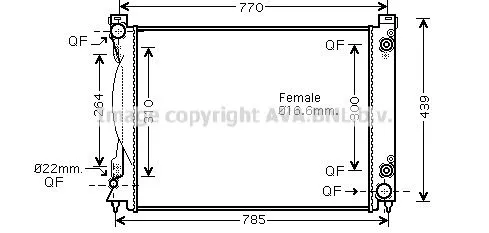 AVA QUALITY COOLING AI 2231 Радиатор охлаждения двигателя