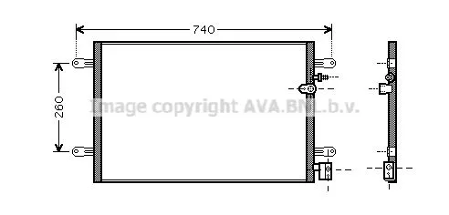 AVA QUALITY COOLING AI5237 Радиатор кондиционера