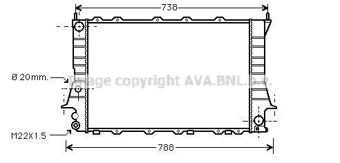 AVA QUALITY COOLING AIA 2081 Радиатор охлаждения двигателя