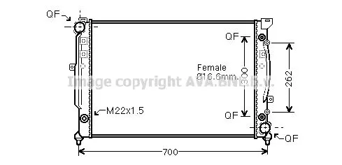 AVA QUALITY COOLING AIA 2125 Радиатор охлаждения двигателя