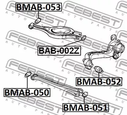 Febest BAB-002Z Сайлентблок рычага