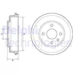 BF554 Delphi Тормозной барабан