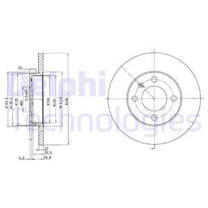 Delphi BG2116 Гальмівні диски