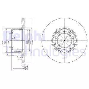 Delphi BG2265 Тормозные диски