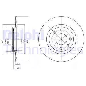 Delphi BG2308 Тормозные диски