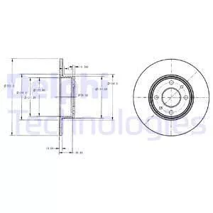 Delphi BG2322 Тормозные диски