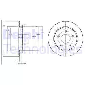 Delphi BG2332 Гальмівні диски