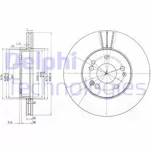 Delphi BG2345 Тормозные диски