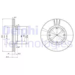 DELPHI BG2394 Тормозные диски