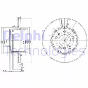 Delphi BG2433 Гальмівні диски