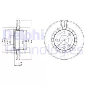 Delphi BG2443 Тормозные диски