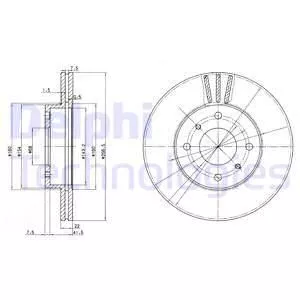 Delphi BG2567 Тормозные диски