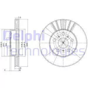 Delphi BG2596 Тормозные диски