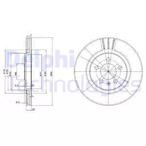 Delphi BG2713 Тормозные диски