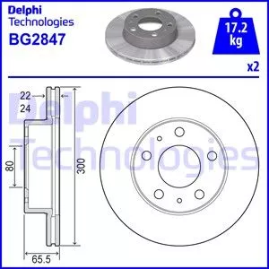 Delphi BG2847 Тормозные диски