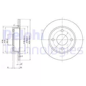 Delphi BG3055 Тормозные диски