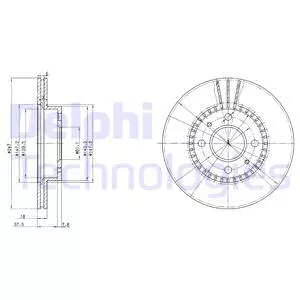 Delphi BG3134 Гальмівні диски