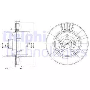 Delphi BG3187 Тормозные диски