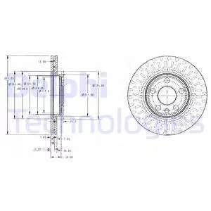 Delphi BG3222 Гальмівні диски