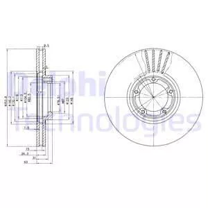 Delphi BG3365 Тормозные диски